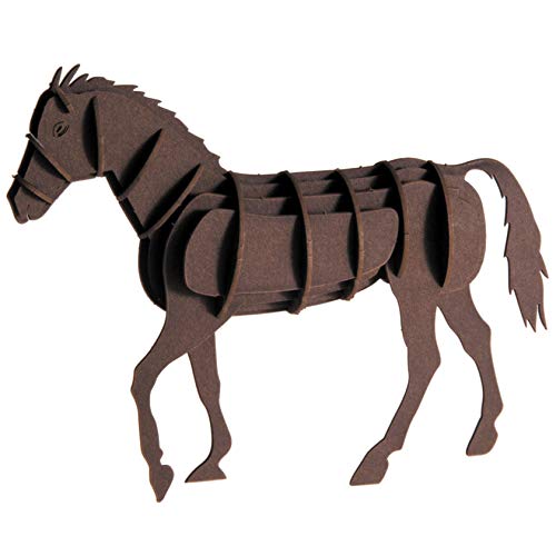 fFidolin 3D Papiermodell - Pferd, aus Papier, b/h/t: ca. 12 × 9 × 4,5 cm (montiert) von fFidolin