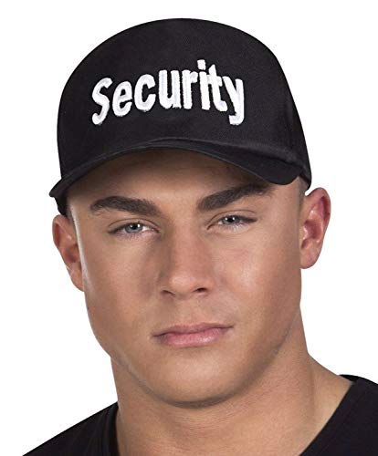 Boland 97058 - Security Mütze für Erwachsene, Basecap mit Aufdruck, Hut für Faschingskostüme, für Damen und Herren, Polizist, Sicherheitsdienst, Türsteher von Boland