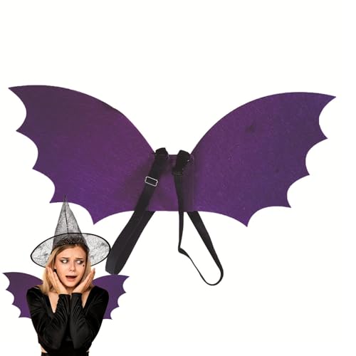 Kleine Fledermausflügel Cosplay – mit Gesicht Halloween Kind Fledermausflügel Kostüm | Dekorative Mädchen Fledermausflügel von fanelod