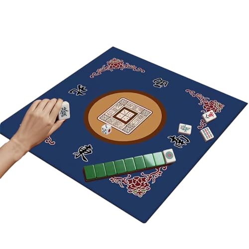 Mahjong-Tischmatte, rutschfeste, verdickte Mahjong-Tischdecke 80 x 80 cm, Mah-Jongg-Matte für Tisch, Tischabdeckung für Mahjong, Mahjong-Zubehör, Brettspiel-Tischschutz für Mahjong, Poker, Karten von fanelod