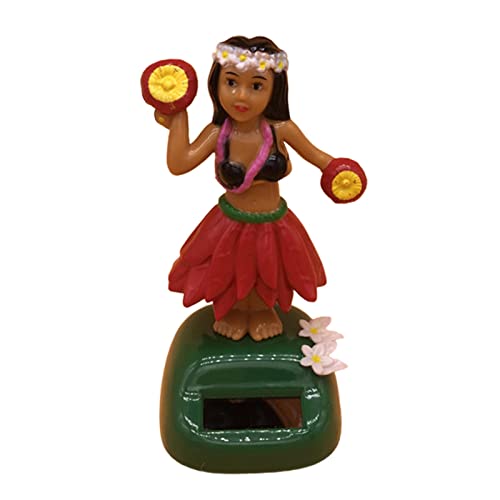 Solarbetriebene tanzende Figuren, solarbetriebene Mädchen-Armaturenbrett-Puppe, solarbetriebene Tanzfiguren Hawaii-Mädchen, hawaiianische Mädchen-Armaturenbrett-Puppe für Auto und Zuhause von fanelod