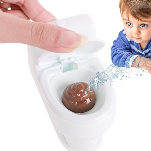 Squirting Toilet Toy, Joke Toy Stool Toilet Seat Water Spray, Toilet Trick Toy, April Fools Pranks, Gag for Kids and Adults with Emoticon, Water Squirting Prank Trick Toy Joke Stuff von fanelod