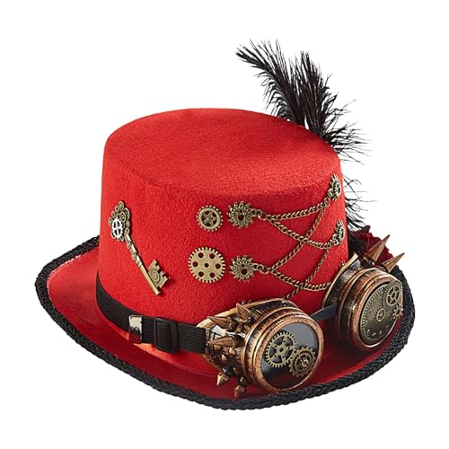 Steampunk Top Hüte viktorianischer Steampunk Hut Gothic Steampunk Hohe Hüte mit Brille Steampunk Zubehör für Steampunk Top Hüte viktorianischer Steampunk Hut Gothic Steampunk Hohe Hüte mit Brille Steampunk Zubehör für von fanelod