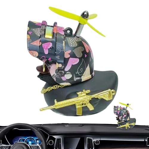 fanelod Ente Autozubehör - Auto Ornamente Coole Brille Ente - Motorrad Lenker Ente, Auto Armaturenbrett Dekorationen für Motorrad von fanelod