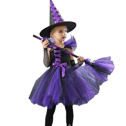 fanelod Hexenkostüm für Kinder, Hexenkostüm für Kinder, Hexenkostüm für Kinder, Hexenkleid, Tutu-Kleid von fanelod