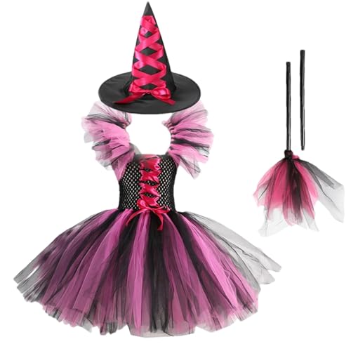 fanelod Hexenkostüm für Kinder - Hexenkostüm Kinder | Hexen-Outfit für Kinder | Hexenkostüm für Kinder | Hexenkleid Tutu Kleid von fanelod