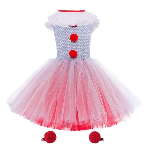 fanelod Kostüm für Mädchen – Prinzessinnenkleid für Mädchen | Halloween-Cosplay-Kleid für Mädchen | Zirkus-Kostüm für Kinder | Halloween von fanelod