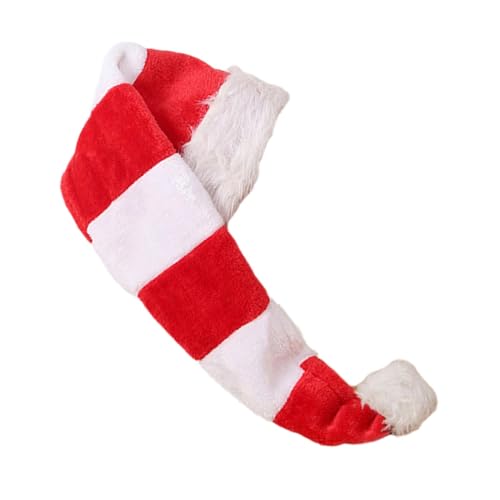 fanelod Weihnachtsmütze für Erwachsene, Plüschmütze, Weihnachtsmannmütze, gestreifte Weihnachtsmütze, kreative weiche Weihnachtsmütze für Neujahrsheim fanelod Weihnachtsmütze für Erwachsene, Plüschmütze, Weihnachtsmannmütze, gestreifte Weihnachtsmütze, kreative weiche Weihnachtsmütze für Neujahrsheim von fanelod