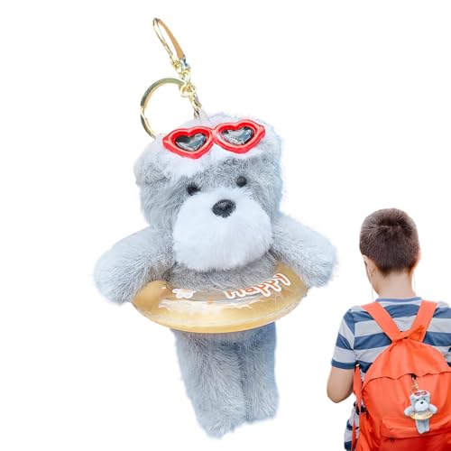 fanelod Welpenpuppen-Schlüsselanhänger-Zubehör – Plüsch-Welpentaschen-Zubehör, Plüsch-Cartoon-gefüllte Aniamls-Schlüsselanhänger für Kinder, Mädchen, Jungen, Kinder, alle Altersgruppen von fanelod