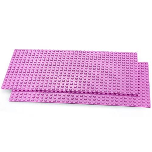 2er Set Bauplatten für kleine Klemmbausteine eiscremepink 255 x 128 x 3mm 16 x 32 Noppen Nicht stapelbar von fantifant