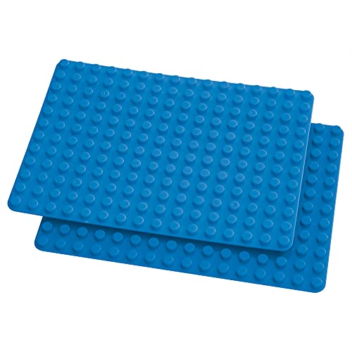 fantifant 2er Set Bauplatten für große Klemmbausteine meerblau 255 x 191 x 8mm 12 x 16 Noppen Nicht stapelbar von fantifant