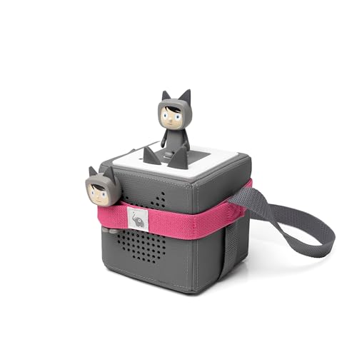 fantifant Musikbox-Träger für Tigerbox oder Toniebox und bis zu 8 Figuren | pink | Tragegurt mit stabilem Gummiband | 8 Laschen für Figuren fantifant Musikbox-Träger für Tigerbox oder Toniebox und bis zu 8 Figuren | pink | Tragegurt mit stabilem Gummiband | 8 Laschen für Figuren von fantifant