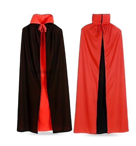3X Vampir Umhang rot, mit Kapuze, wendbar - Kapuzenumhang geeignet für Kinder & Erwachsene für Halloween, Fasching & Karneval 3X Vampir Umhang rot, mit Kapuze, wendbar - Kapuzenumhang geeignet für Kinder & Erwachsene für Halloween, Fasching & Karneval von faschinfever