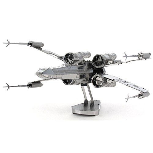 Fascinations MMS257 Metal Earth Metallbausätze - Star Wars X-Wing™, lasergeschnittener 3D-Konstruktionsbausatz, 3D Metall Puzzle, DIY Modellbausatz mit 2 Metallplatinen, ab 14 Jahre von fascinations