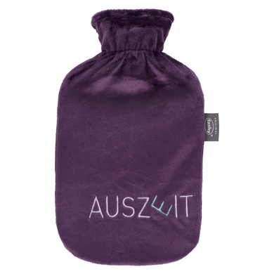 fashy® Wärmflasche 2L mit Flauschbezug und Stickerei, violett von fashy®