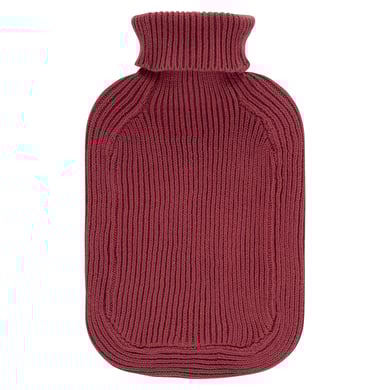 fashy® Wärmflasche 2L mit Rollkragen-Strickbezug in bordeaux von Fashy