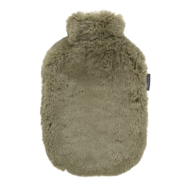 fashy® Wärmflasche mit Flauschbezug 2,0L, olivgrün von Fashy