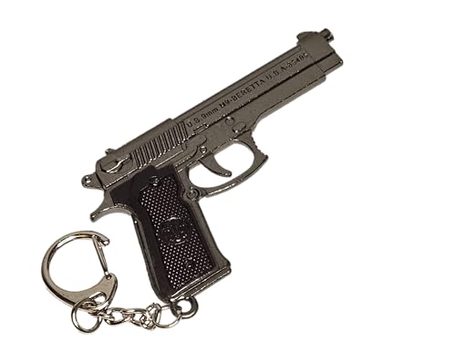 Fat-catz-copy-catz Neuheit Grau M9 Baretta P92 PUBG Miniaturmodell Pistole Handpistole Revolver Schlüsselanhänger 7 cm von fat-catz-copy-catz