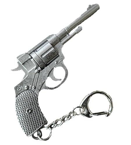 Fat-catz-copy-catz Neuheit Grau Ton Miniaturmodell Pistole Handpistole Revolver Schlüsselanhänger 8 cm von fat-catz-copy-catz