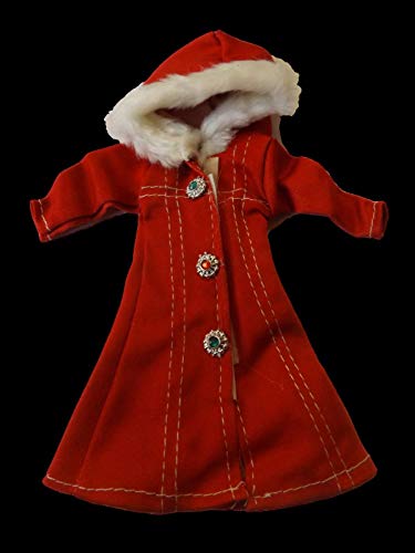 fat-catz-copy-catz - Puppenbekleidung Mantel für Barbie und Sindy Größe süßer Mantel aus Kunstpelz mit Kapuze 6 Farben zur Auswahl - Rot Kapuze von fat-catz-copy-catz