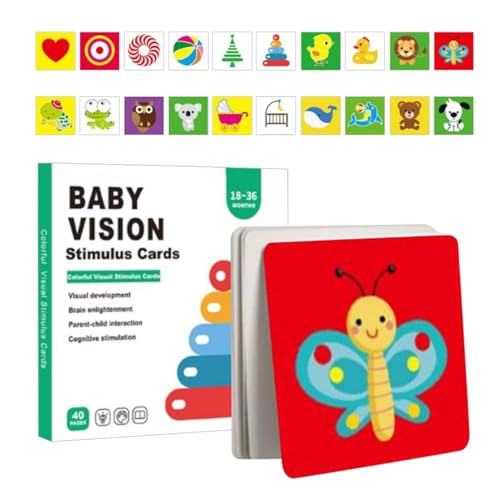 fayarrd Baby visuelle Stimulationskarten, Baby Vision Stimulation,Kleinkindlernkarten hoher Kontrast - Visuelle Stimulation Lernaktivitätsentwicklung Flitzer-Spielzeug für Kinder 0-3 fayarrd Baby visuelle Stimulationskarten, Baby Vision Stimulation,Kleinkindlernkarten hoher Kontrast - Visuelle Stimulation Lernaktivitätsentwicklung Flitzer-Spielzeug für Kinder 0-3 von fayarrd