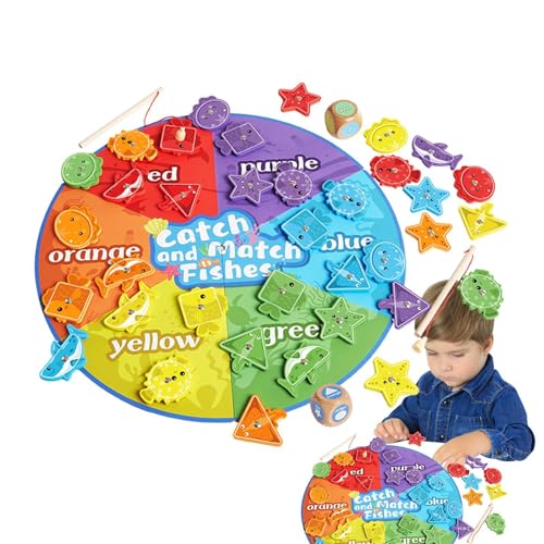 fayarrd MAGNETISCHES FISCHEN -Game -WAHR, MAGNETISCHER FISCHOPPLEY | Magnetisches Holzsortierpassungs -Puzzletafel,Alphabetnummern Lernboards für Thanksgiving von fayarrd