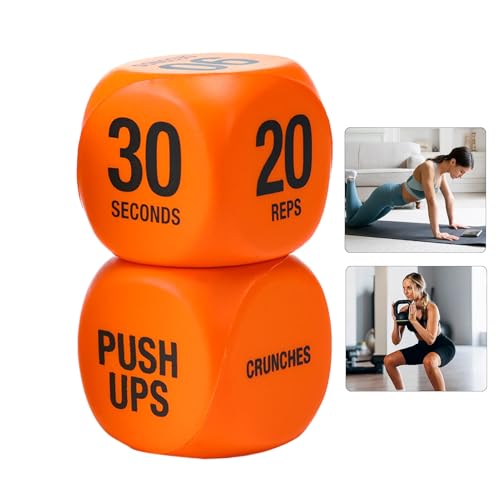 fayarrd Trainingswürfel - 6-Seitiger Fitness Würfel Für Training 2er Set - Tragbares Fitness Zubehör Für Kniebeugen Liegestütze Anfänger Reise Outdoor Zuhause von fayarrd