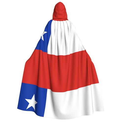 Umhang mit Kapuze für Erwachsene, Motiv: Flagge von Chile, Cosplay-Umhang, Halloween-Kostüm, Volldruck, Polyester. Umhang mit Kapuze für Erwachsene, Motiv: Flagge von Chile, Cosplay-Umhang, Halloween-Kostüm, Volldruck, Polyester. von fdgbnm
