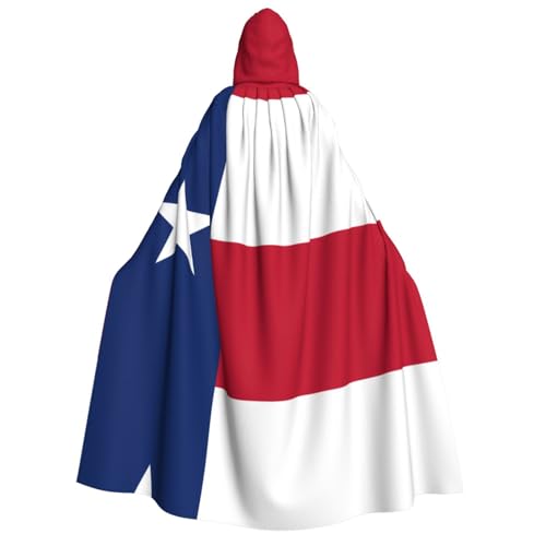 Umhang mit Kapuze für Erwachsene, Motiv: Flagge von Texas, Cosplay-Umhang, Halloween-Kostüm, Volldruck, Polyester. von fdgbnm