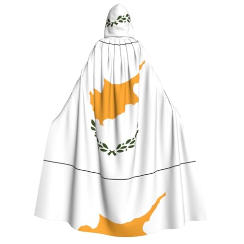 Umhang mit Kapuze für Erwachsene, Motiv: Flagge von Zypern, Cosplay-Umhang, Halloween-Kostüm, Volldruck, Polyester. Umhang mit Kapuze für Erwachsene, Motiv: Flagge von Zypern, Cosplay-Umhang, Halloween-Kostüm, Volldruck, Polyester. von fdgbnm