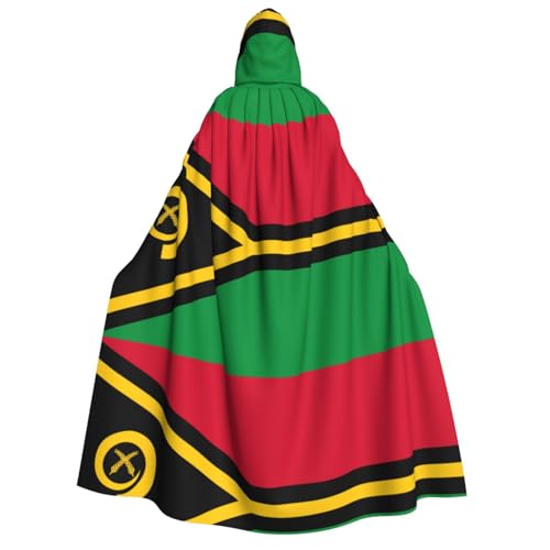 Vanuatu Kapuzenumhang für Erwachsene, Cosplay-Umhang, Halloween-Kostüm, Volldruck, Polyester. von fdgbnm