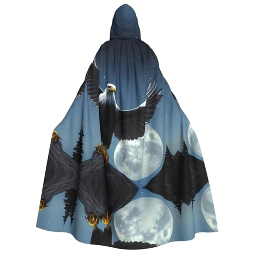 fdgbnm Adler unter den Sternen Kapuzenumhang für Erwachsene. Cosplay-Umhang, Halloween-Kostüm, Volldruck, Polyester. von fdgbnm