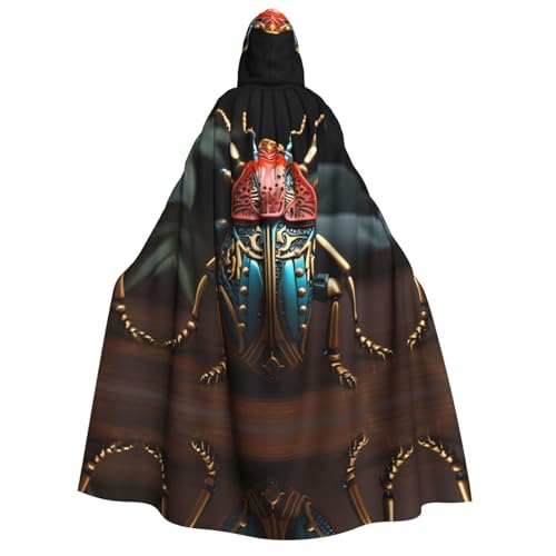 fdgbnm Bunter Käfer-Umhang mit Kapuze für Erwachsene. Cosplay-Umhang, Halloween-Kostüm, Volldruck, Polyester. von fdgbnm