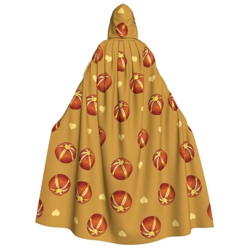 fdgbnm Buttered Bread Kapuzenumhang für Erwachsene, Cosplay-Umhang, Halloween-Kostüm, Volldruck, Polyester. von fdgbnm