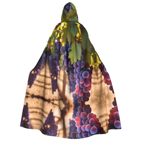 fdgbnm Desert Grapes Kapuzenumhang für Erwachsene, Cosplay-Umhang, Halloween-Kostüm, Volldruck, Polyester. von fdgbnm