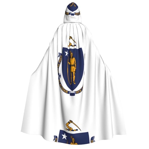 fdgbnm Massachusetts Umhang mit Kapuze für Erwachsene, Cosplay-Umhang, Halloween-Kostüm, Volldruck, Polyester von fdgbnm
