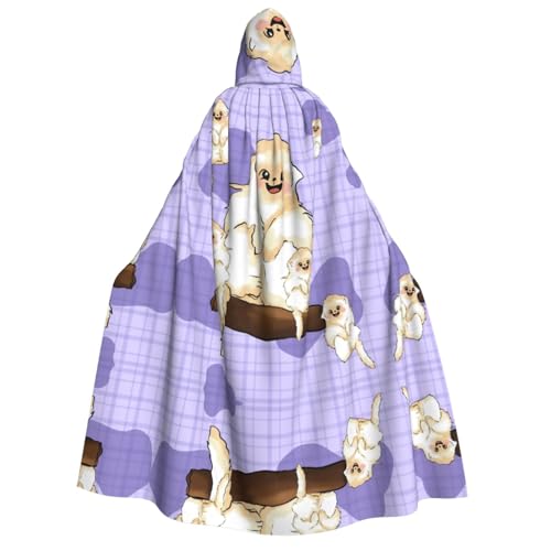 fdgbnm Niedlicher goldener Affen-Umhang mit Kapuze für Erwachsene. Cosplay-Umhang, Halloween-Kostüm, Volldruck, Polyester. von fdgbnm