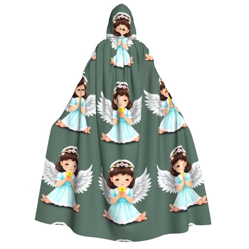 fdgbnm Niedlicher kleiner Engel mit Kapuze für Erwachsene. Cosplay-Umhang, Halloween-Kostüm, Volldruck, Polyester. von fdgbnm