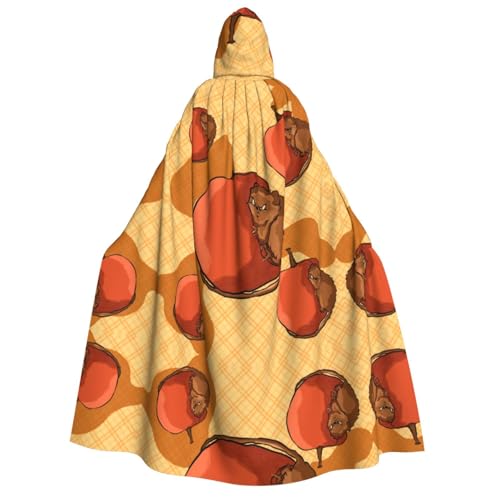 fdgbnm Niedlicher kleiner Hamstermantel mit Kapuze für Erwachsene. Cosplay-Umhang, Halloween-Kostüm, Volldruck, Polyester. von fdgbnm