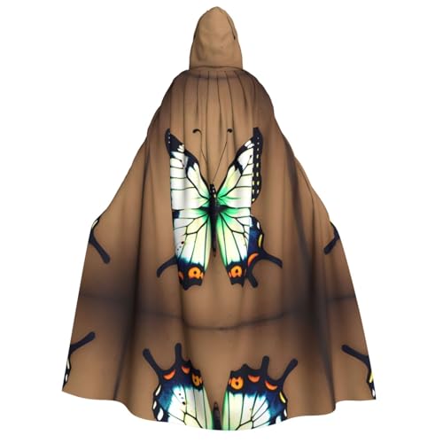 fdgbnm Niedlicher kleiner Schmetterling mit Kapuze für Erwachsene. Cosplay-Umhang, Halloween-Kostüm, Volldruck, Polyester. von fdgbnm