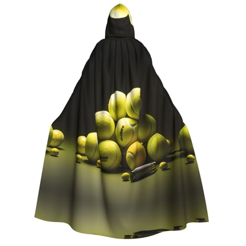 fdgbnm Tennisdiagramm Kapuzenumhang für Erwachsene. Cosplay-Umhang, Halloween-Kostüm, Volldruck, Polyester. von fdgbnm