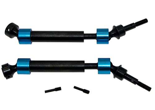 Antriebswellenachsen für Traxxas 1/10 MAXX 8950 4S 89706-4 Vorder/Hintere RC Auto Stahl Splined CVD Antriebswelle (blau) von fengshuiluck