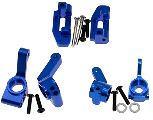 Teile für Traxxas 1967 C10 Drag Slash RC Crawler Car Chevrolet Lenkblöcke C Hub Stub Axle Carrier Aluminiumlegierung Upgrade (blau) von fengshuiluck