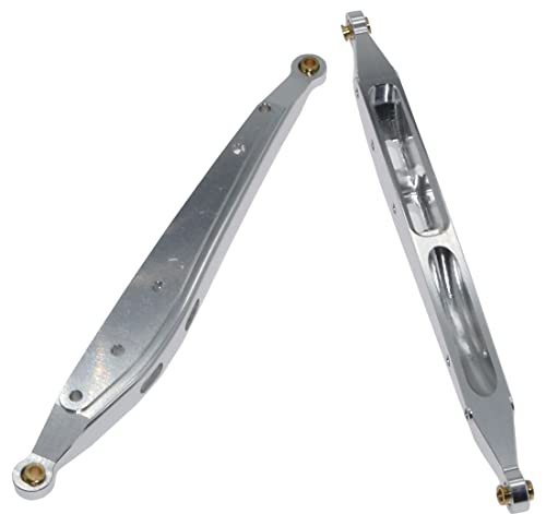 Upgrade für Axial 1/10 RBX10 Ryft 4WD Scale Rock Bouncer Aluminiumlegierung Hinterer Trailing Arm für Crawler Autoteile Modifikationssets 2 Stück (Silber) von fengshuiluck