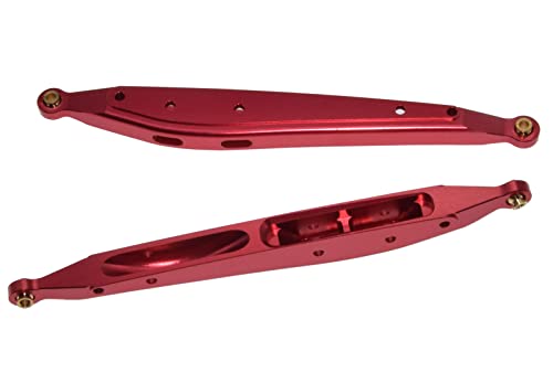 Upgrade für Axial 1/10 RBX10 Ryft 4WD Scale Rock Bouncer Aluminiumlegierung Hinterer Trailing Arm für Crawler Autoteile Modifikationssets 2 Stück (rot) von fengshuiluck