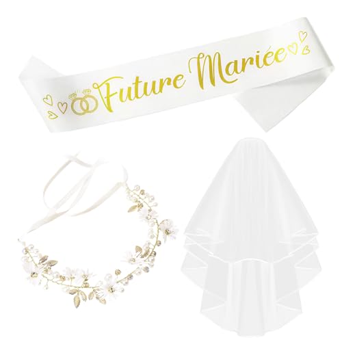 filheraze Accessoires für Bride to Be, Frauen Junggesellinnenabschied Accessoires, Braut Schärpe, Schleier, Stirnband, Bachelorette Party Accessories Polterabend Hochzeit filheraze Accessoires für Bride to Be, Frauen Junggesellinnenabschied Accessoires, Braut Schärpe, Schleier, Stirnband, Bachelorette Party Accessories Polterabend Hochzeit von filheraze