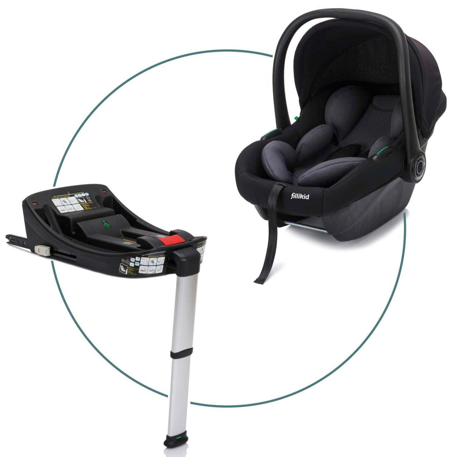 Fillikid Babyschale Neo SL inkl. Isofix-Basis von fillikid