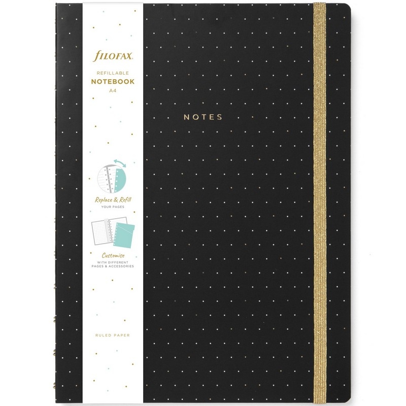 Filofax Notebook A4 Moonlight Schwarz Filofax Notebook A4 Moonlight Schwarz von filofax