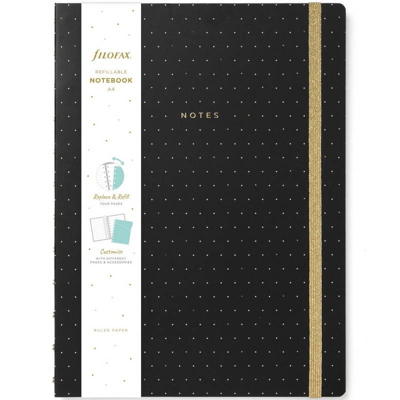 Filofax Notebook A4 Moonlight Schwarz Filofax Notebook A4 Moonlight Schwarz von filofax