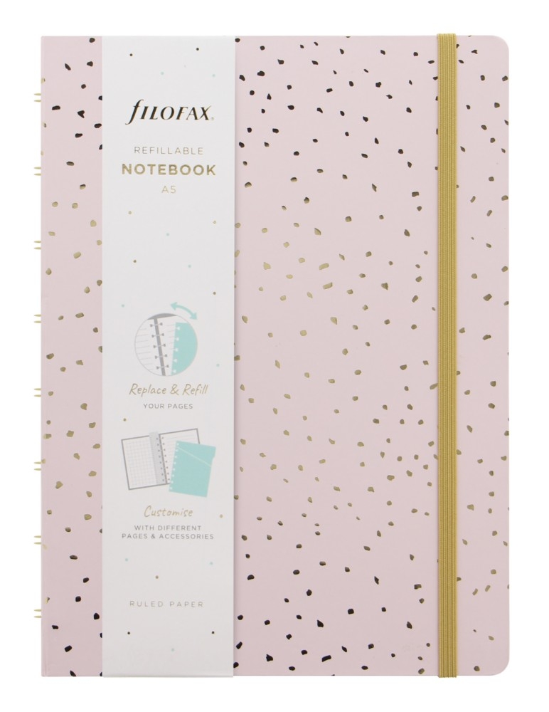 Filofax Notebook A5 Confetti Rose Quartz Filofax Notebook A5 Confetti Rose Quartz von filofax